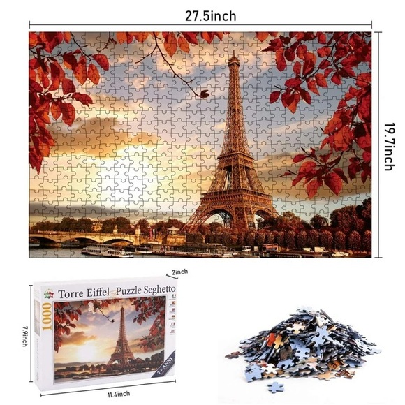 Eiffel Tower in Autumn jigsaw puzzle-1,000 pieces-NIB-5 available - Picture 2 of 6